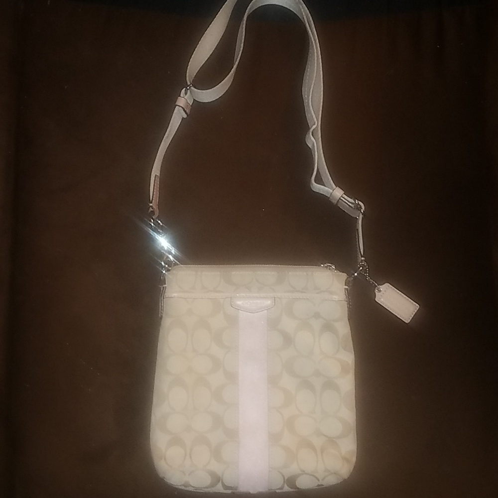 COACH bag Crossbody, pink and tan